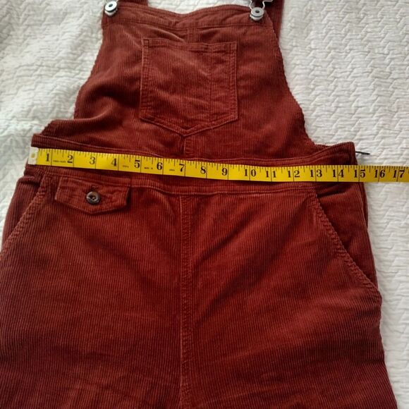Anthropologie Pilcro Corduroy flare Overalls sz 27 - Picture 10 of 11